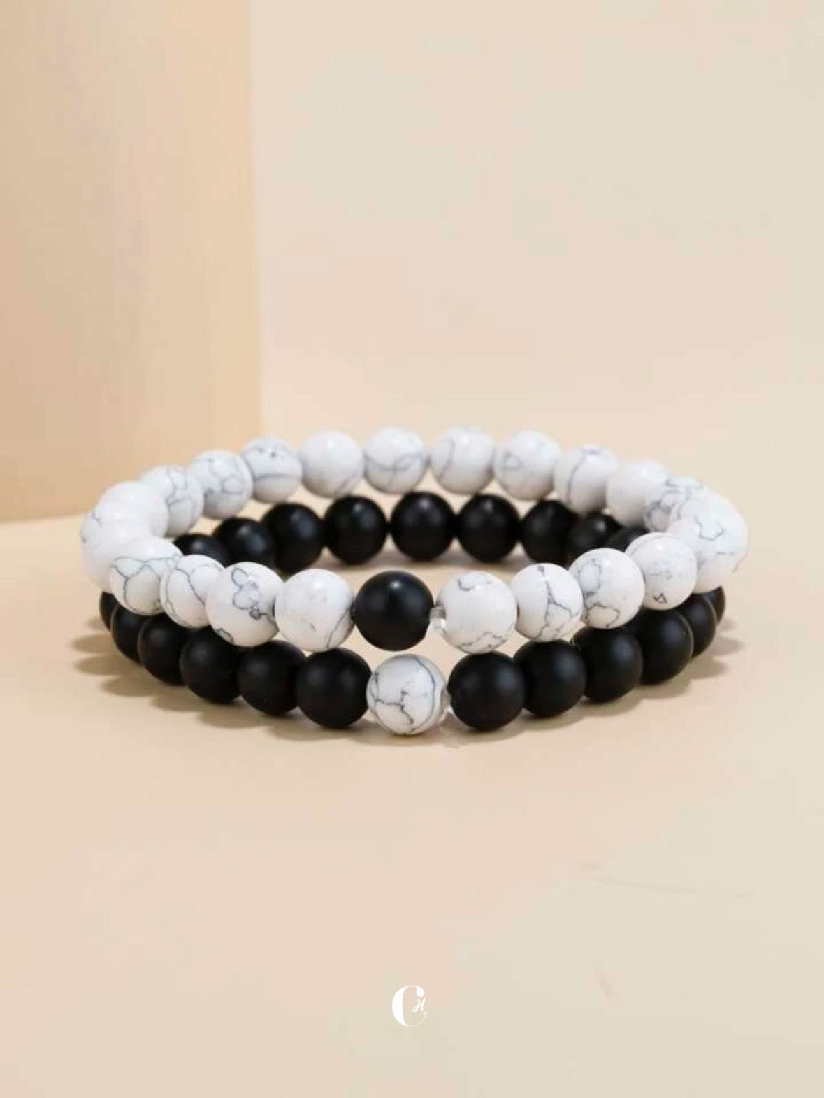 Bracelets Matching Ying Yang Beaded 🤍🖤