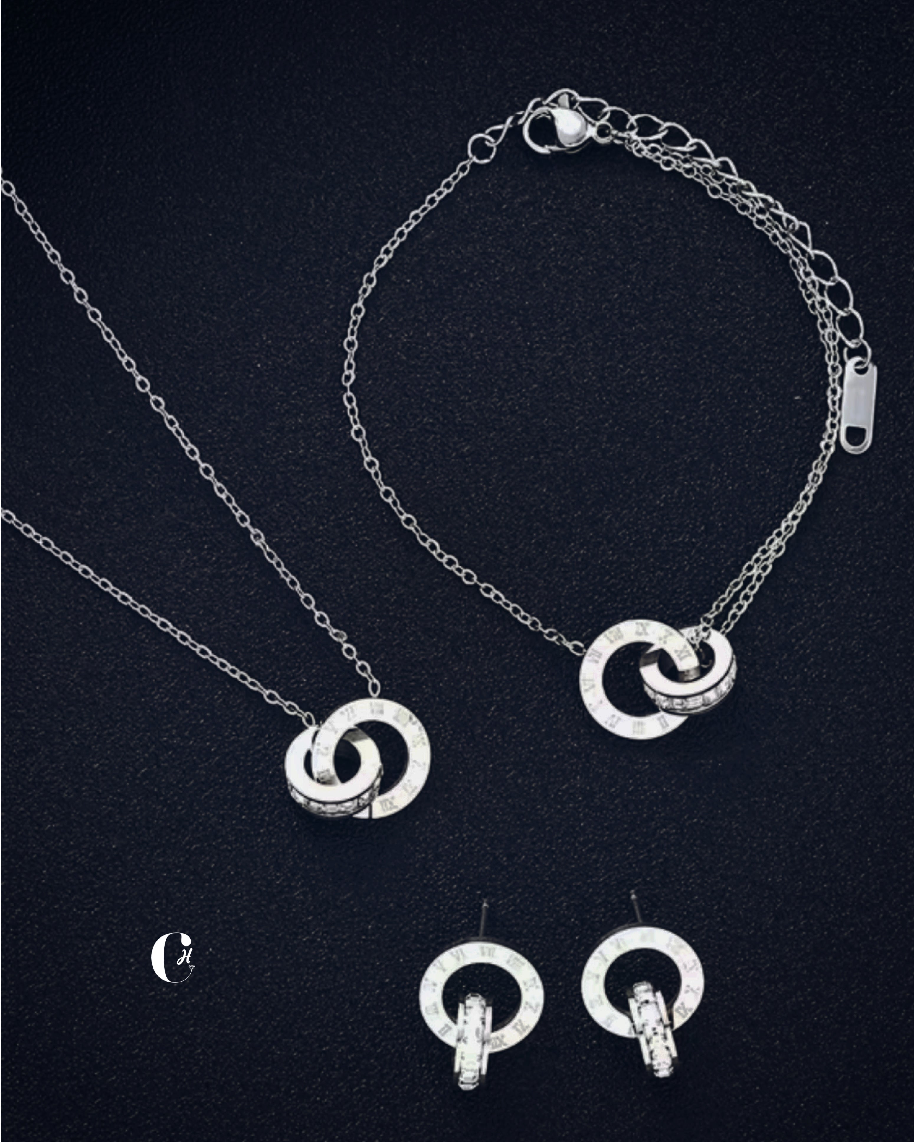 Women necklace Roman Lettering Set (Bulgari&Style) ✨