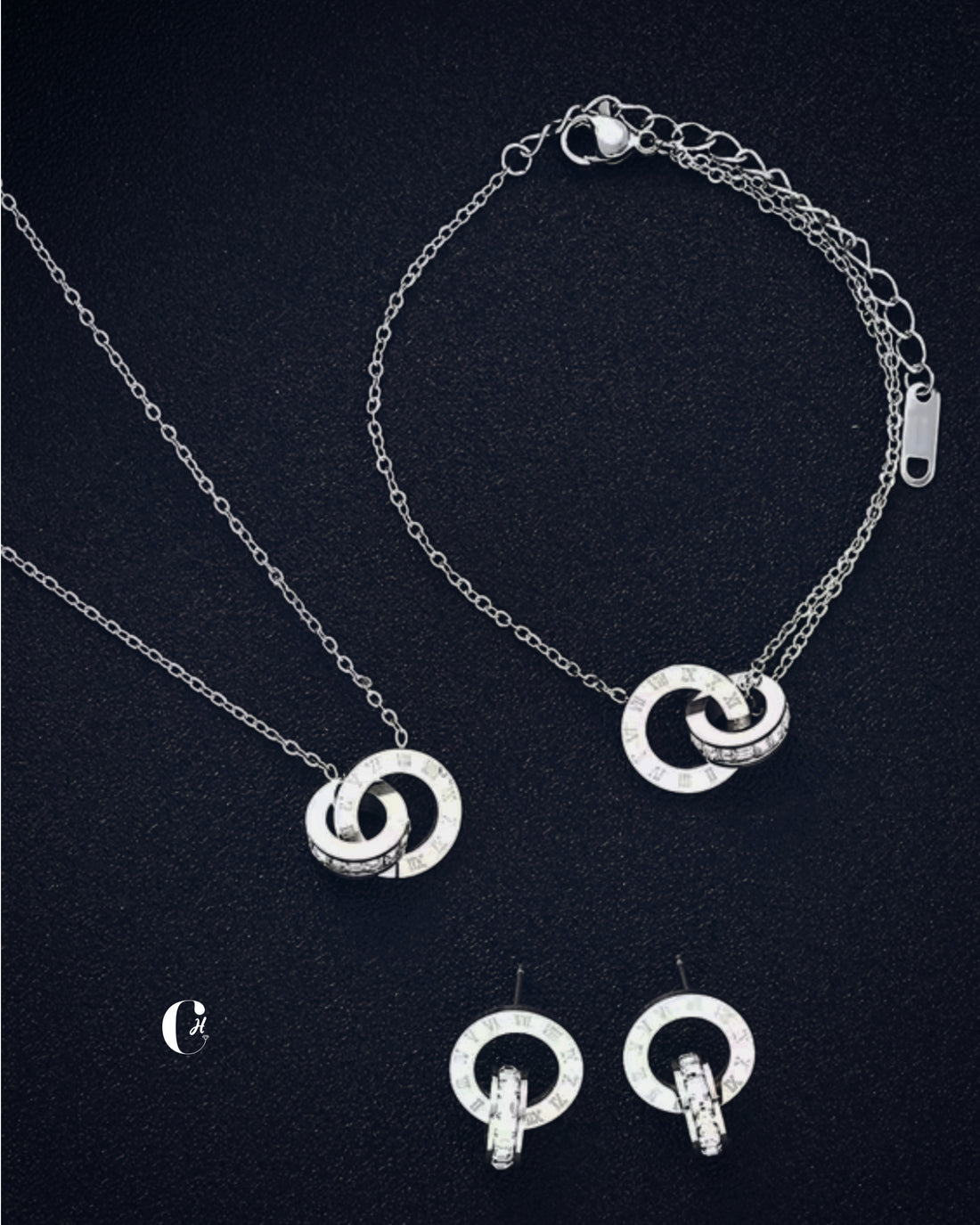 Women necklace Roman Lettering Set (Bulgari&Style) ✨