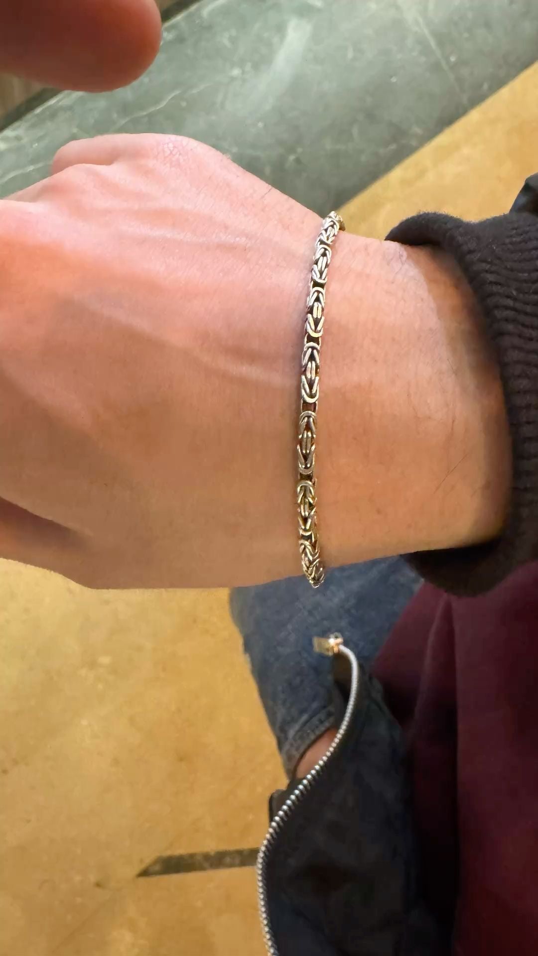 Bracelets Men Silver/فضة.