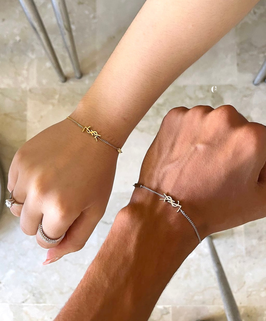 Silver YSL COUPLE BRACELETS ✨