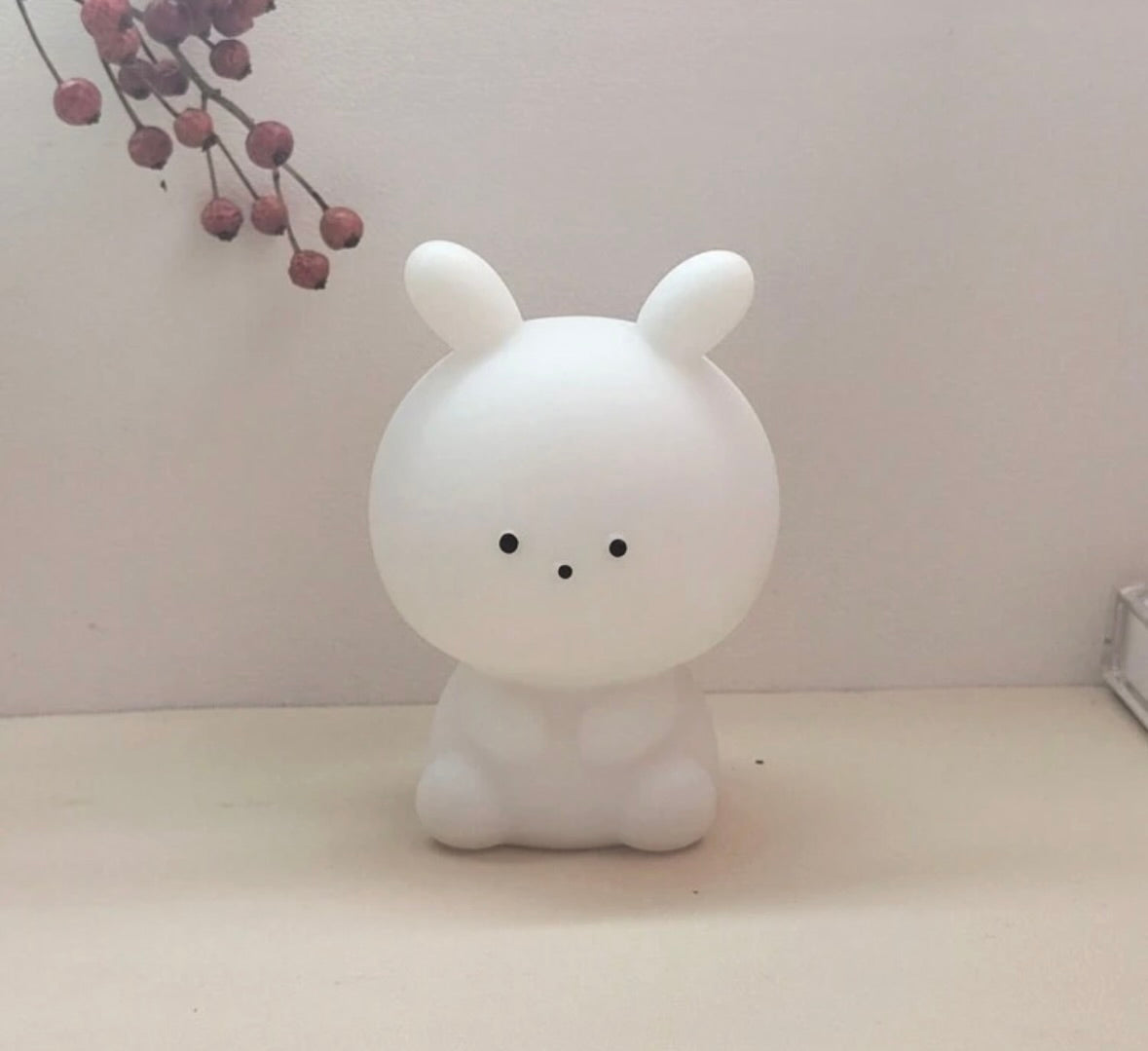 Cute Rabbit 🐇 Shaped Warm Light LED Lamp 💡 🤍🩷