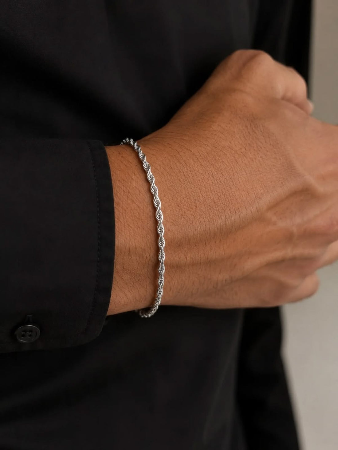 Bracelets Men Silver/فضة.