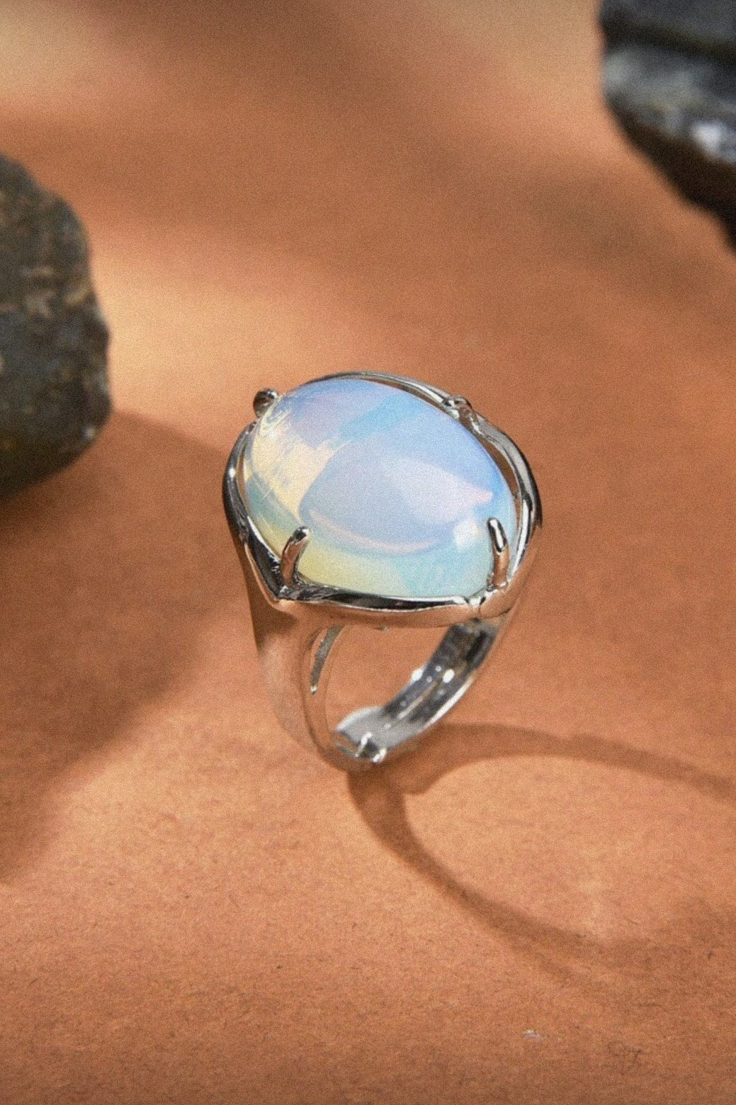 Stainless steel Stone Ring