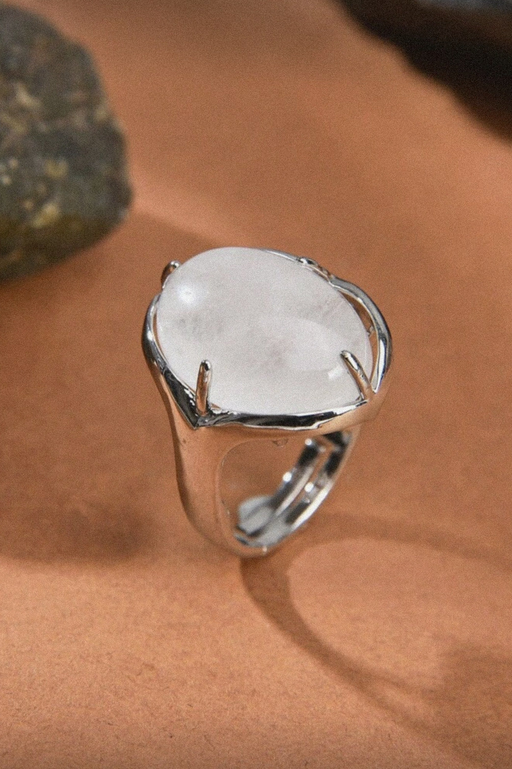 Stainless steel Stone Ring