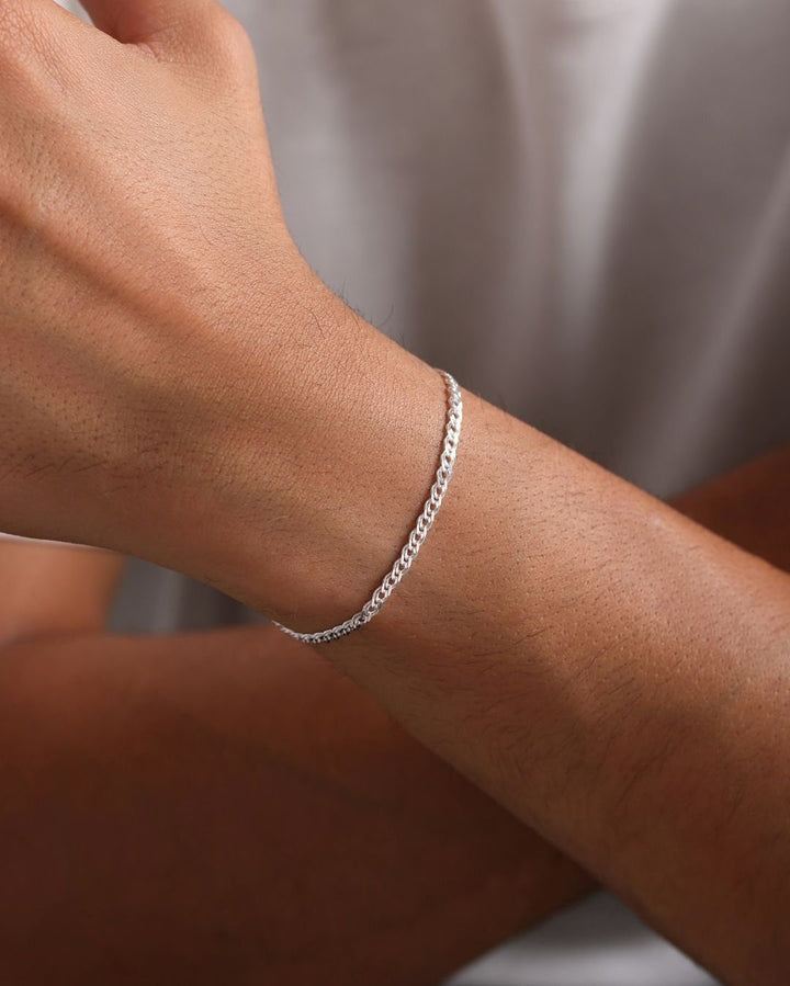 Bracelets Men Silver/فضة.