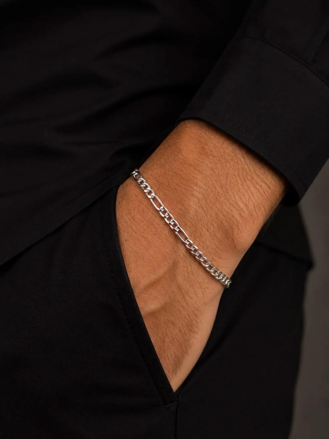 Bracelets Men Silver/فضة.