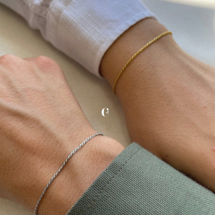 Silver Rope matching bracelets 💞i