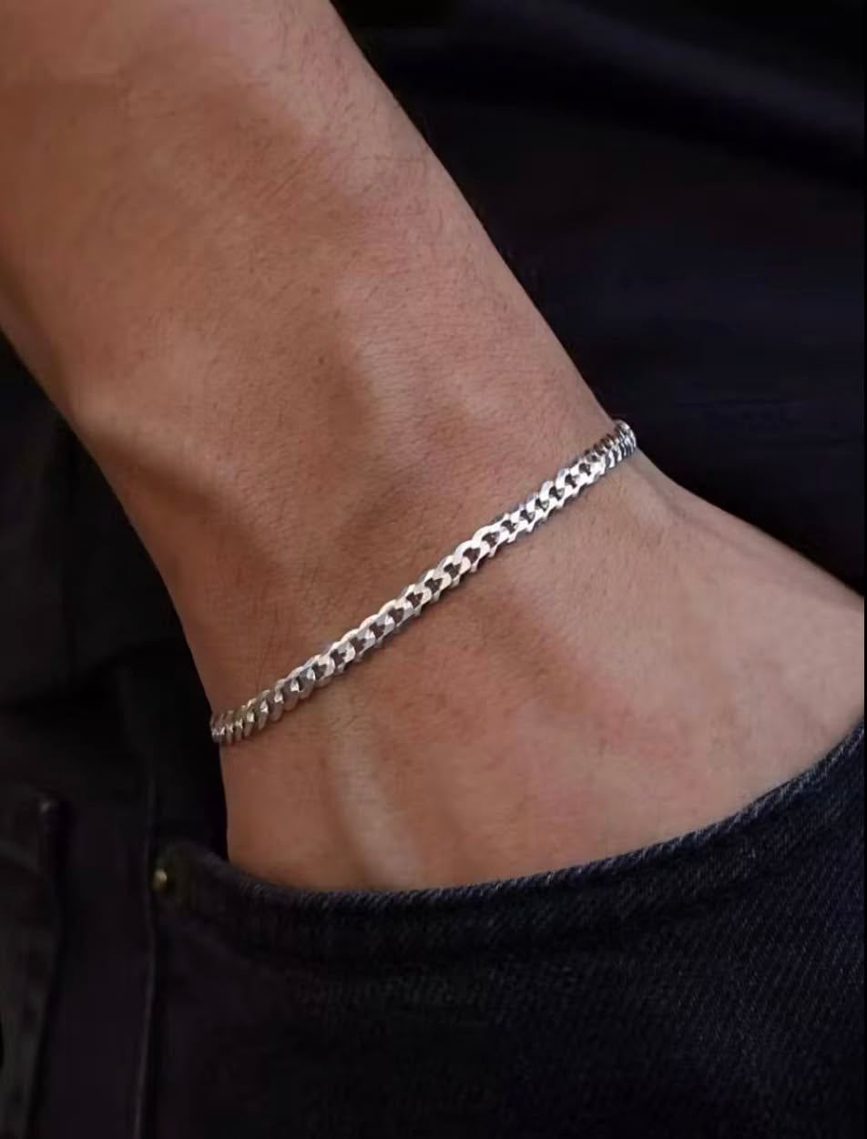 Bracelets Men Silver/فضة.